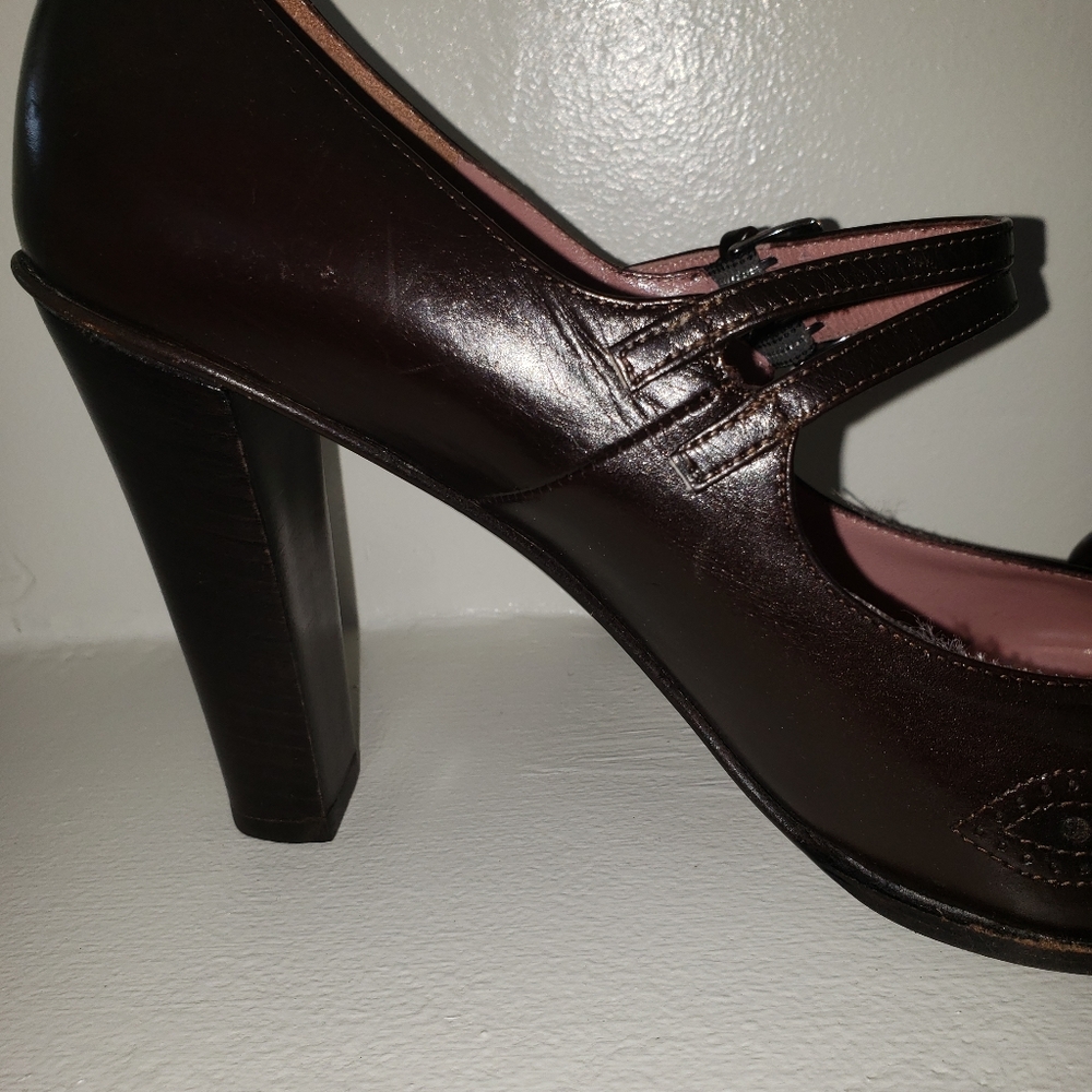 FRATELLI ROSSETI CHOCOLATE BROWN DOUBLE STRAP MARY - Picture 6 of 8